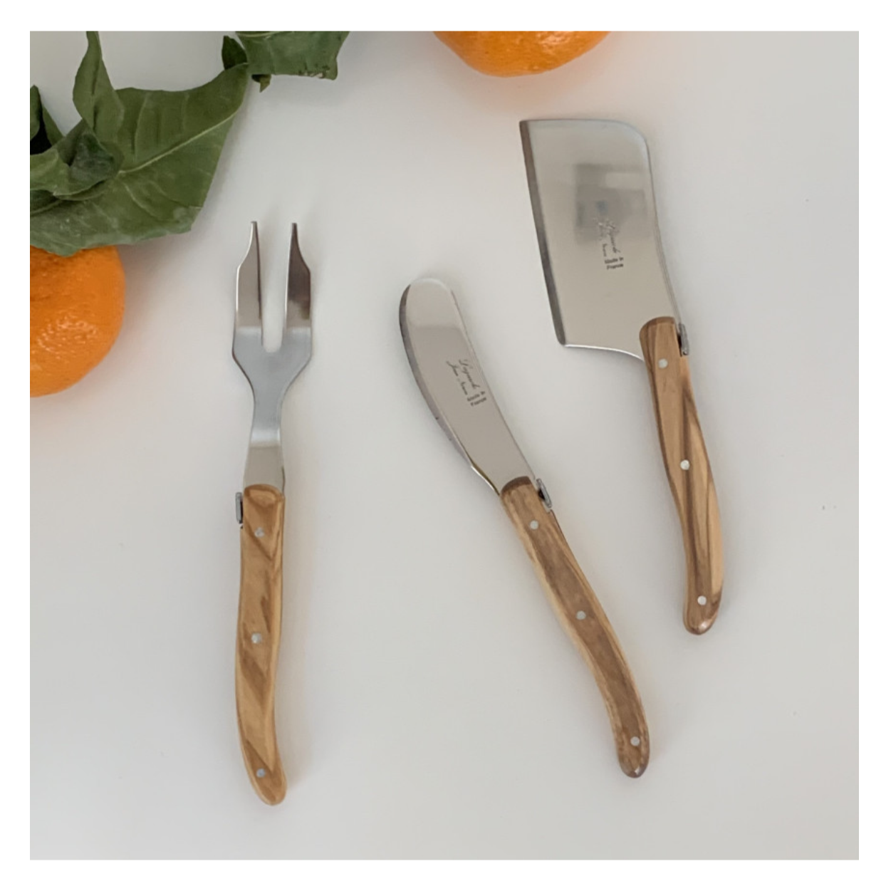 Laguiole Olivewood Mini Cheese Set